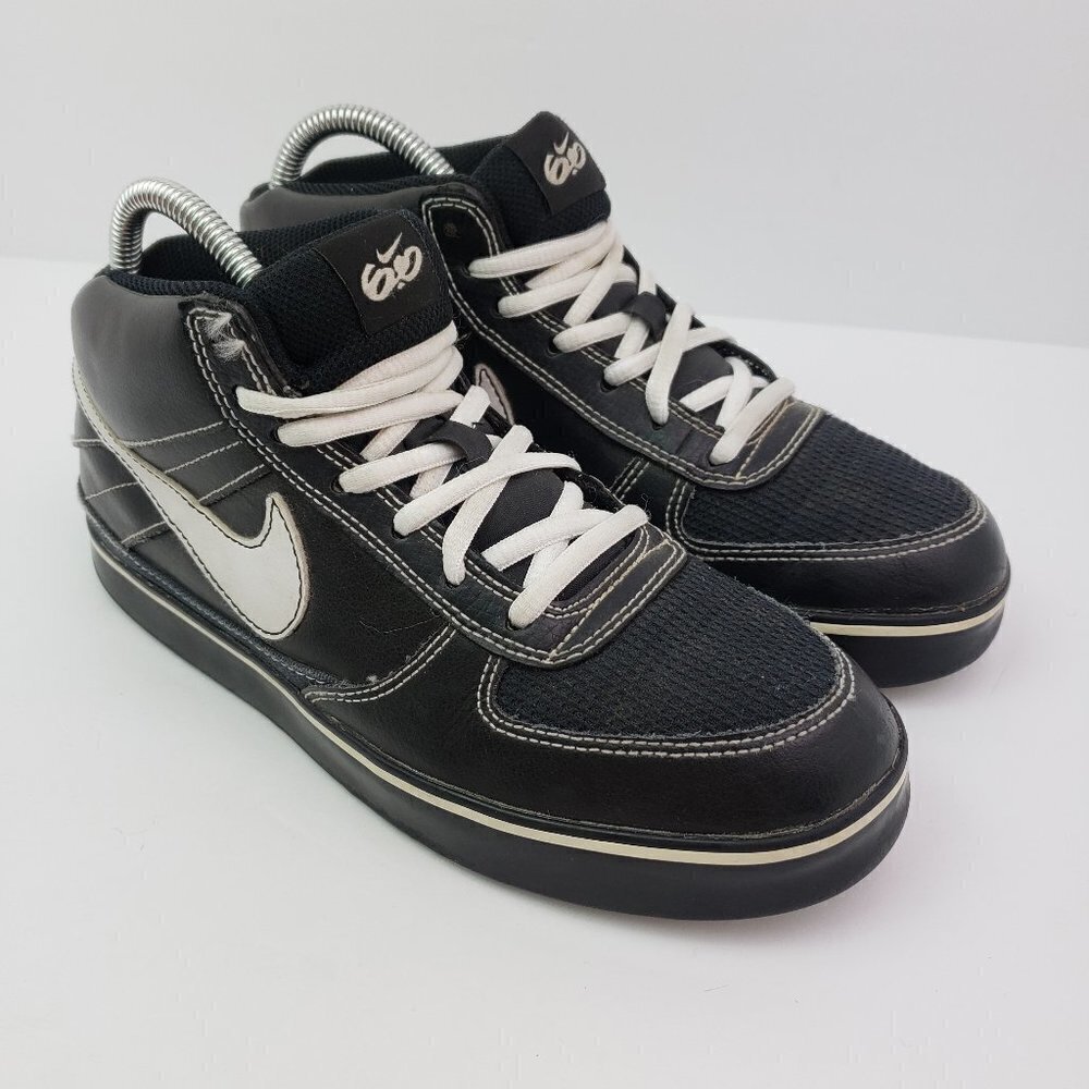 Nike Ruckus Mid Kids Size 6.5Y Womens Sz 8 Black White Sneaker Shoes 434691-003